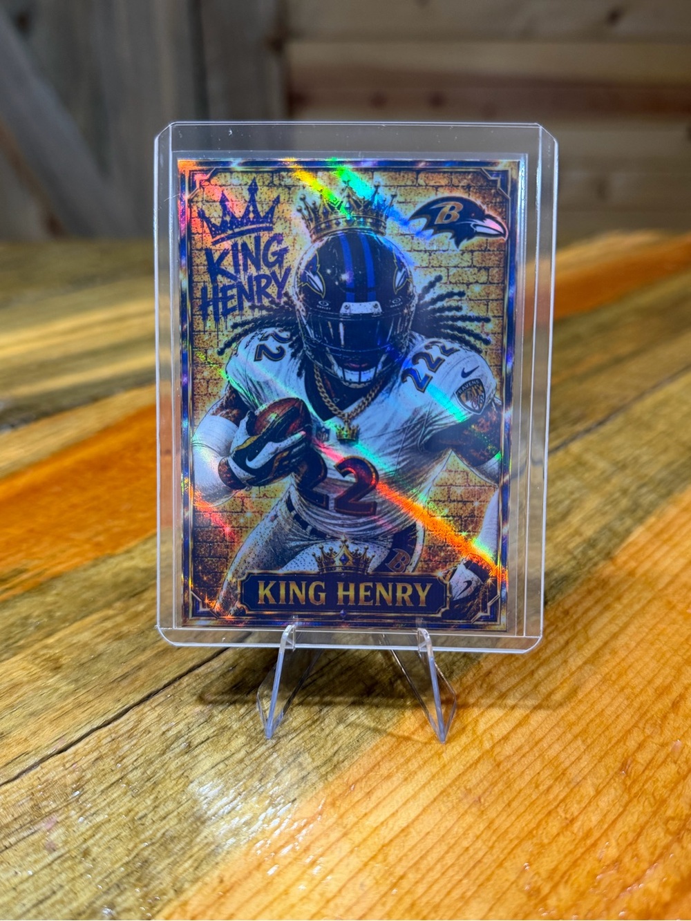 Derrick Henry Baltimore Ravens ‘King Henry’ Custom Football Card
